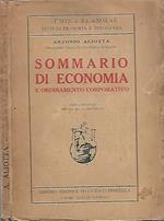 Sommario di Economia e ordinamento corporativo