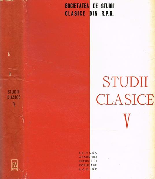 Studii Clasice V - copertina