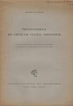 Prolegomena Ad Criticam Culicis Editionem
