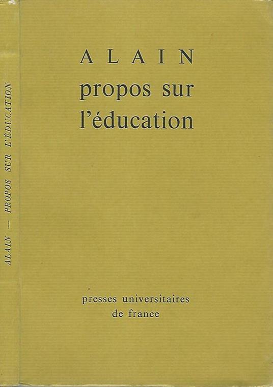 Propos sur L'education - Alain - copertina