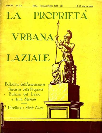 La Proprietà Urbana Laziale - copertina