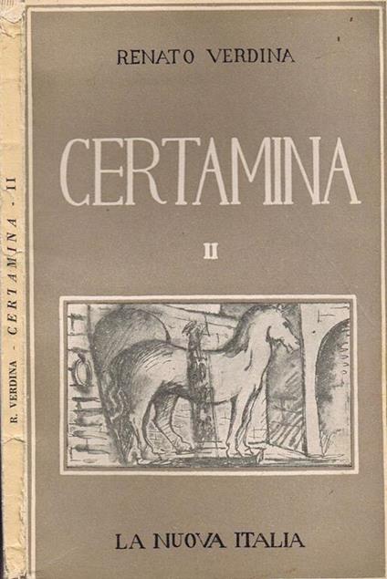 Certamina (Volume II) - Renato Verdina - copertina