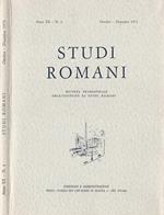 Studi romani, anno XX-N. 4. Rivista trimestrale dell'Istituto di Studi Romani