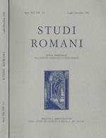 Studi Romani Anno XLI-NN. 3-4. Rivista trimestrale dell'Istituto di Studi Romani