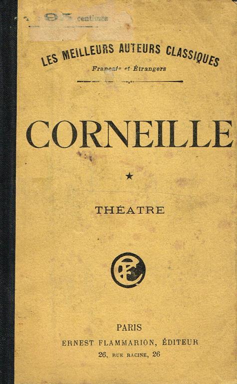 Theatre Tome I - Pierre Corneille - copertina