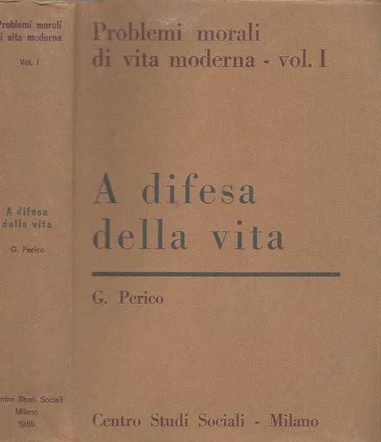 A difesa della vita - Giacomo Perico - copertina