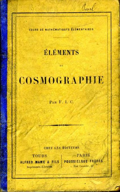 Elements De Cosmographie - copertina