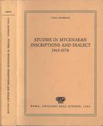Studies in mycenaean inscriptions and dialect 1965. 1978