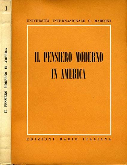 Il Pensiero Moderno in America - copertina