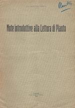 Note introduttive alla Lettura di Plauto