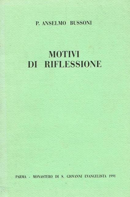 Motivi Di Riflessione - Anselmo Bussoni - copertina