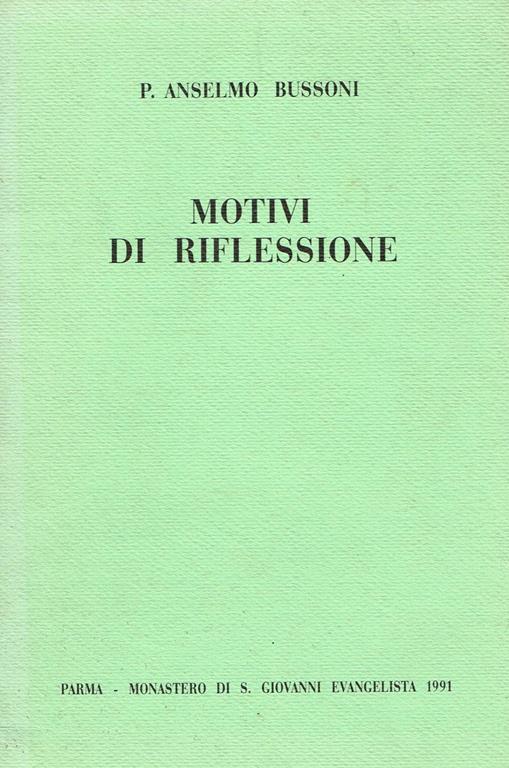 Motivi Di Riflessione - Anselmo Bussoni - copertina