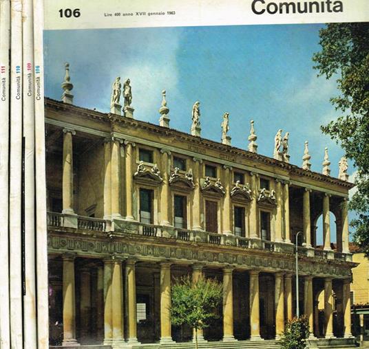 Comunità Anno XVII N. 106 109 110 111. Rivista Mensile di Informazione Culturale - copertina