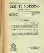 Oriente Moderno Anno Lvii N. 1-2 5-6 7-8 11-12. Rivista Mensile D'Informazione E Di Sturi Per La Diffusione Della Conoscenza Dell'Oriente, Sopra Tutto Musulmano