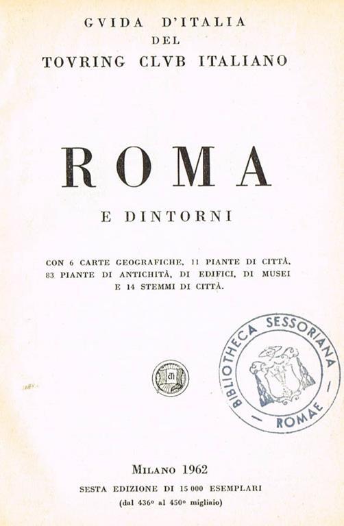 Roma e dintorni - copertina