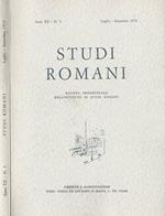 Studi Romani Anno XX-N. 3. Rivista trimestrale dell'Istituto di Studi Romani