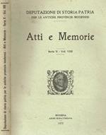 Atti E Memorie Serie X Vol. Viii