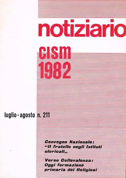 Notiziario Cism N.211 - copertina