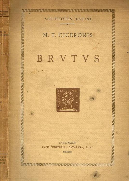 Brutus - M. Tullio Cicerone - copertina