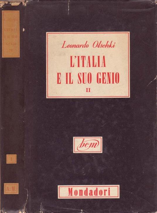 L' Italia e Il Suo Genio - Leonardo Olschki - copertina