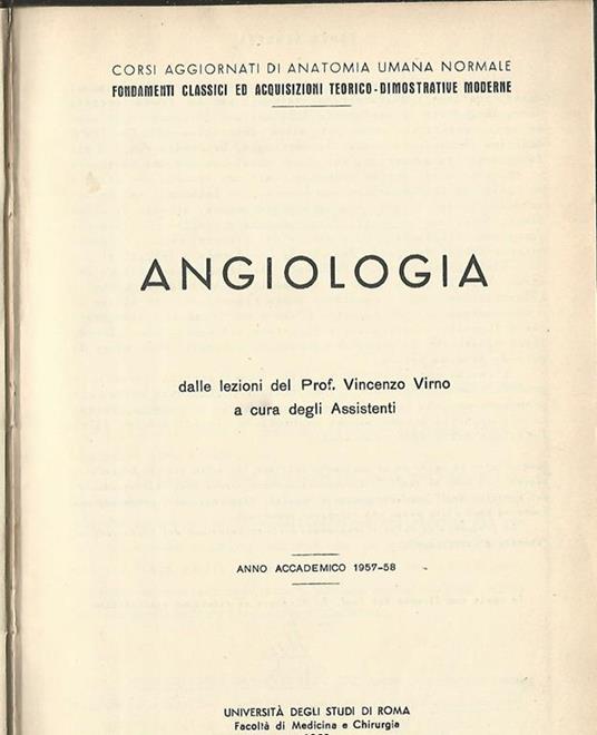 Angiologia - Vincenzo Virno - copertina