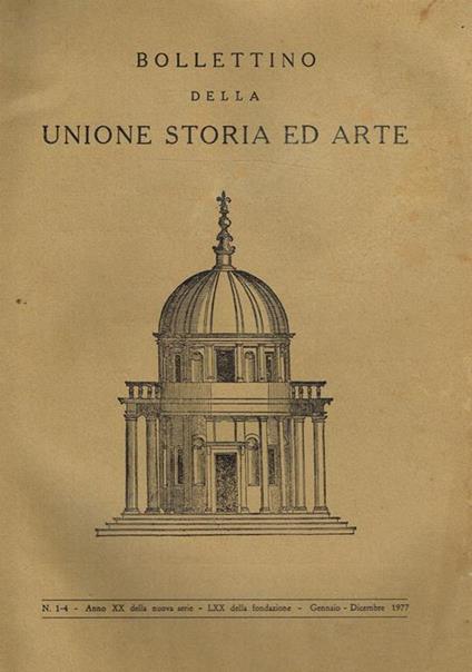 Bollettino Della Unione Storia Ed Arte. N.1-4 Anno Xx Nuova Serie - copertina