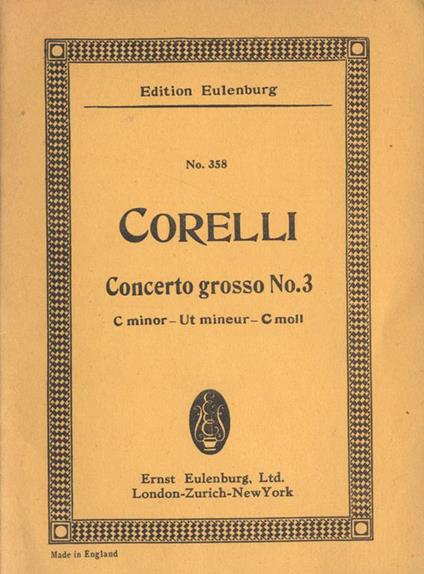 Concerto grosso n. 3 C minor - Arcangelo Corelli - copertina