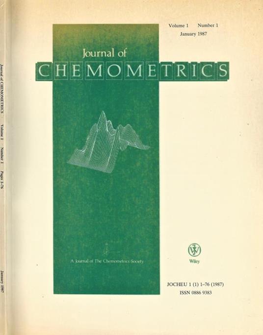 Journal of Chemometrics Vol. 1. N. 1. A Journal of The Chemometrics Society - copertina