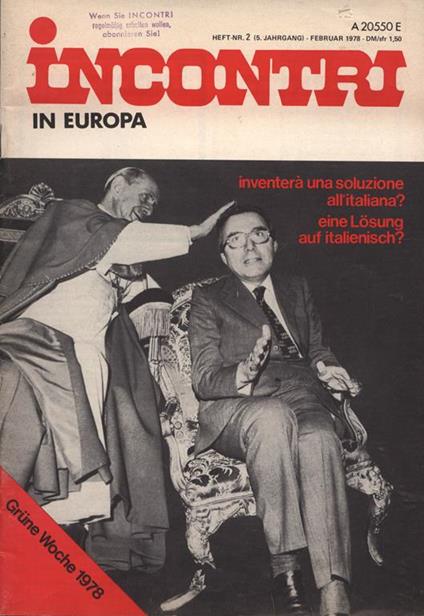 Incontri n. 2. in Europa - copertina