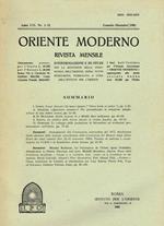 Oriente Moderno Anno Lxi N.1-12. Rivista Mensile