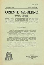 Oriente Moderno Anno Lxi N.1-12. Rivista Mensile D'Informazione E Di Studi Per La Diffusione Della Conoscenza Dell'Oriente, Sopra Tutto Musulmano