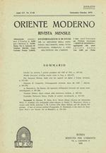 Oriente Moderno Anno Lv N.9-10 Estratto. Rivista Mensile D'Informazione E Di Studi Per La Diffusione Della Conoscenza Dell'Oriente Sopra Tutto Musulmano