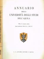 Annuario Della Università Degli Studi Dell'Aquila Vol.X Nuova Serie. Anni Accademici 1965-66 E 1966-67