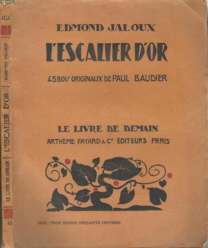 L' Escalier D'Or - Edmond Jaloux - copertina