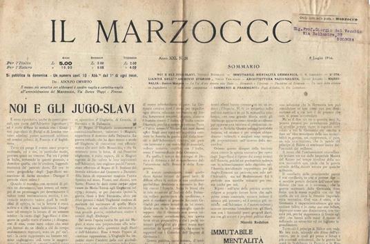 Il Marzocco N. 28 - copertina