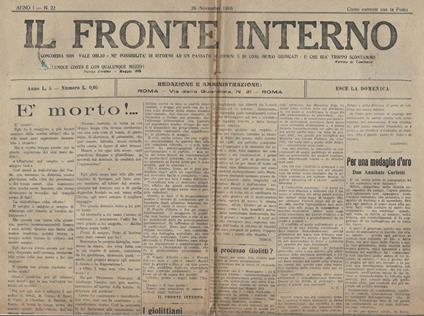 Il Fronte Interno N. 21 - copertina