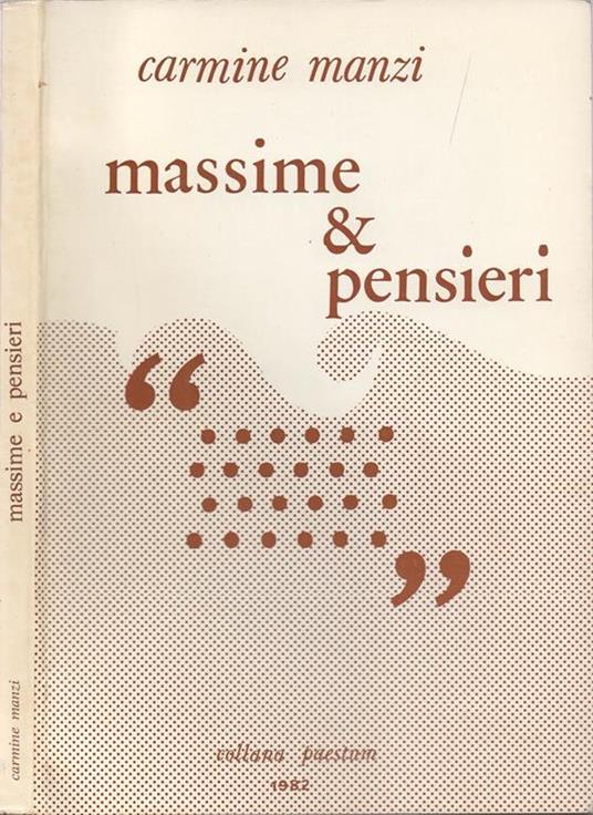Massime & pensieri - Carmine Manzi - copertina