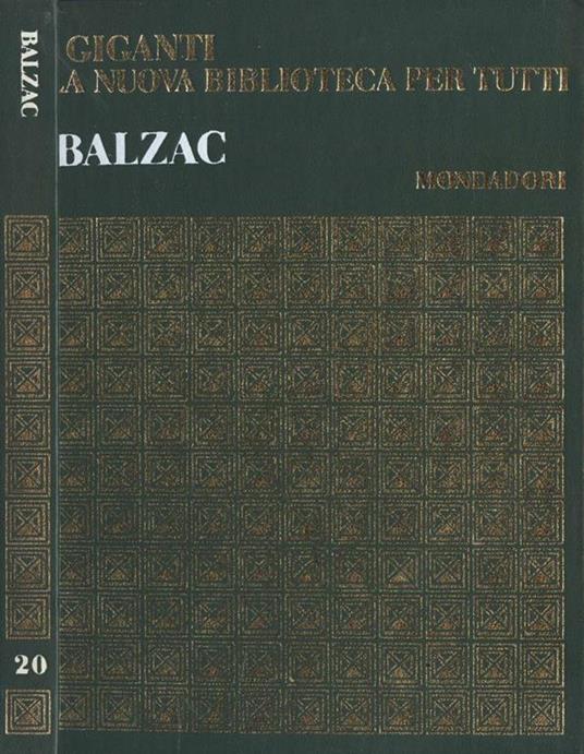 Balzac - copertina
