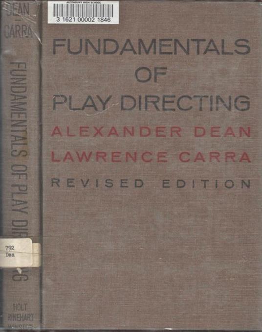 Fundamentals of play directing - Alexander Dean - copertina