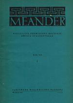 Meander Anno Xix N.1. Miesiecznik Poswiecony Kulturze Swiata Starozytnego