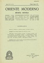 Oriente Moderno Anno Lvi N.5-6 Estratto. Rivista Mensile D'Informazione E Di Studi Per La Diffusione Della Conoscenza Dell'Oriente Sopra Tutto Musulmano