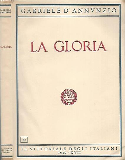 La Gloria - Gabriele D'Annunzio - copertina