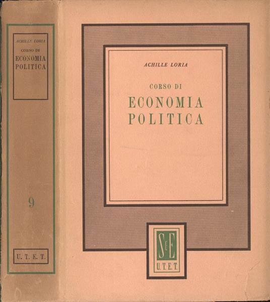 Corso di economia politica - Achille Loria - copertina