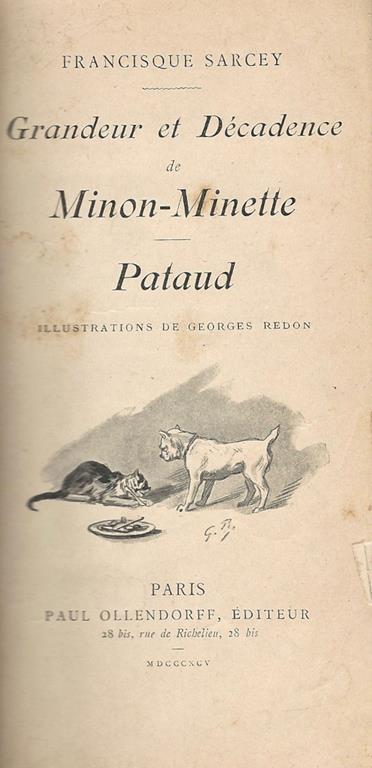 Grandeur et Decadence de Minon. Minette. Pataud - Francisque Sarcey - copertina