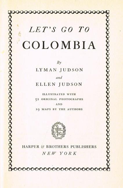 Let'S Go To Colombia - Lyman Judson,Ellen Judson - copertina