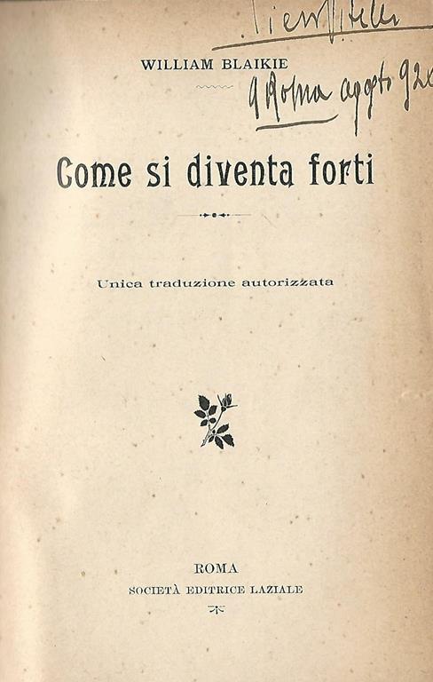 Come si diventa forti - William Blaikie - copertina