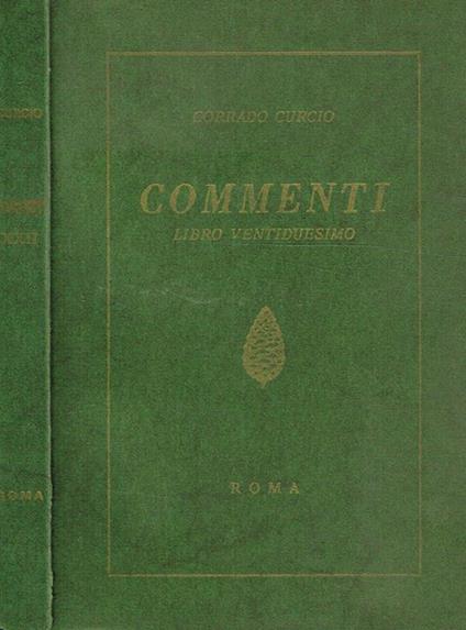 Commenti. Libro Ventiduesimo - Corrado Curcio - copertina