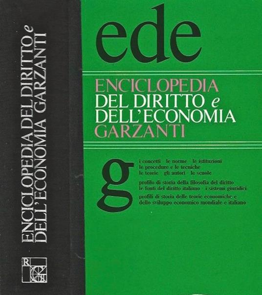 Enciclopedia del Diritto e Dell'Economia Garzanti - copertina