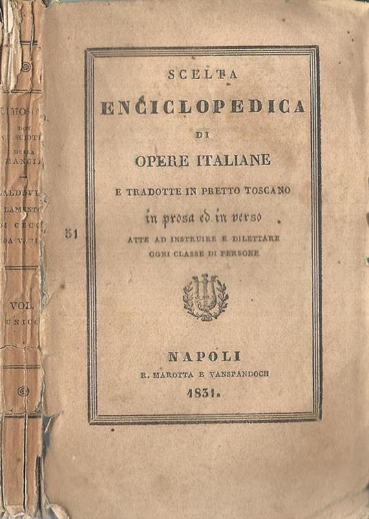 Scelta Enciclopedica Di Opere Italiane - copertina