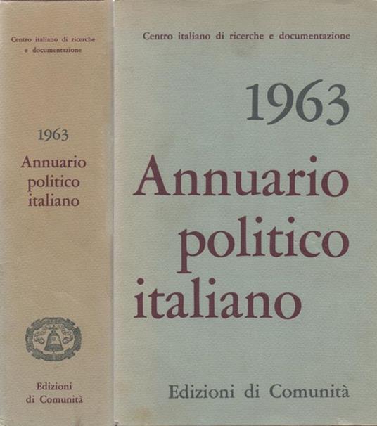 Annuario politico italiano - 1963 - copertina